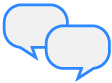 Consultation icon in blue outline